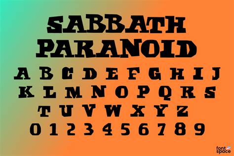 paranoid black sabbath font